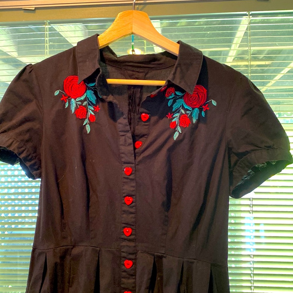 Hell Bunny medium black dress